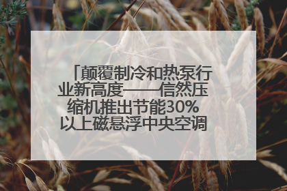 颠覆制冷和热泵行业新高度——信然压缩机推出节能30%以上磁悬浮中央空调和磁悬浮热泵