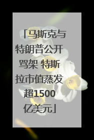 马斯克与特朗普公开骂架 特斯拉市值蒸发超1500亿美元
