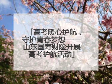 高考暖心护航，守护青春梦想——山东国寿财险开展高考护航活动