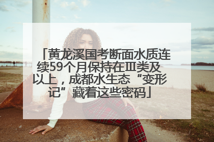 黄龙溪国考断面水质连续59个月保持在Ⅲ类及以上，成都水生态“变形记”藏着这些密码