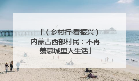 （乡村行·看振兴）内蒙古西部村民：不再羡慕城里人生活