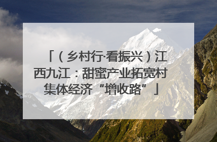 （乡村行·看振兴）江西九江：甜蜜产业拓宽村集体经济“增收路”