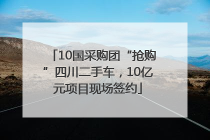 10国采购团“抢购”四川二手车，10亿元项目现场签约