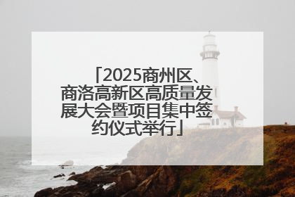2025商州区、商洛高新区高质量发展大会暨项目集中签约仪式举行