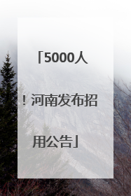 5000人！河南发布招用公告