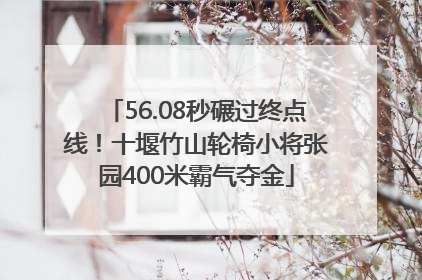 56.08秒碾过终点线！十堰竹山轮椅小将张园400米霸气夺金