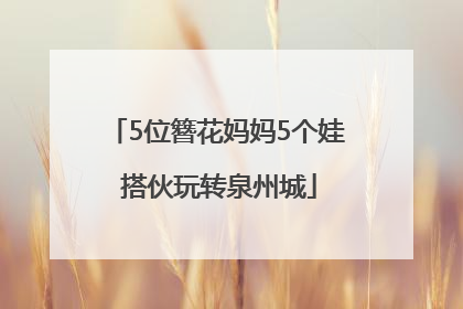 5位簪花妈妈5个娃 搭伙玩转泉州城